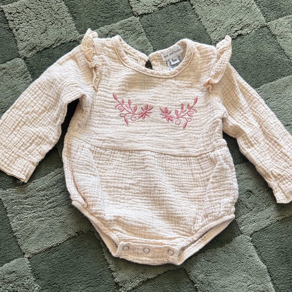Pink Ruffled Baby One Piece
